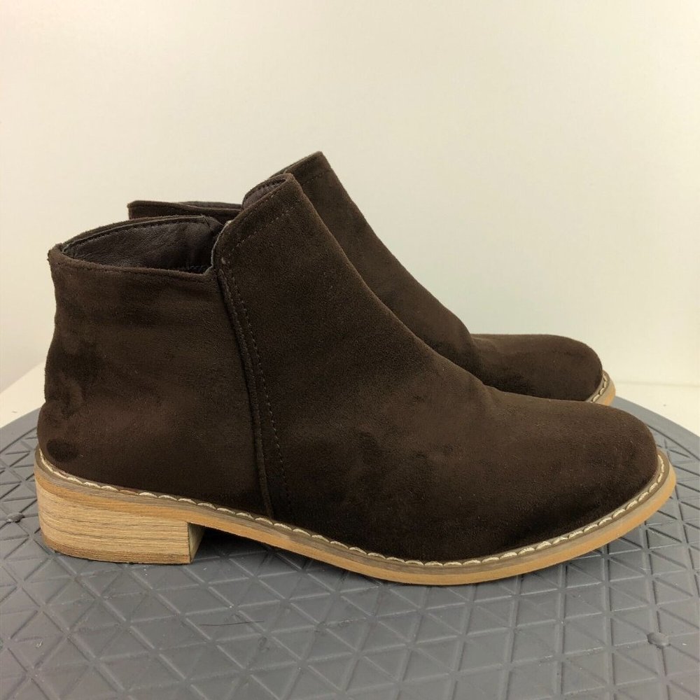 Seven7 Shoes Womens Size 9 Cisco Kid Bootie Brown Faux Suede Ankle Boots